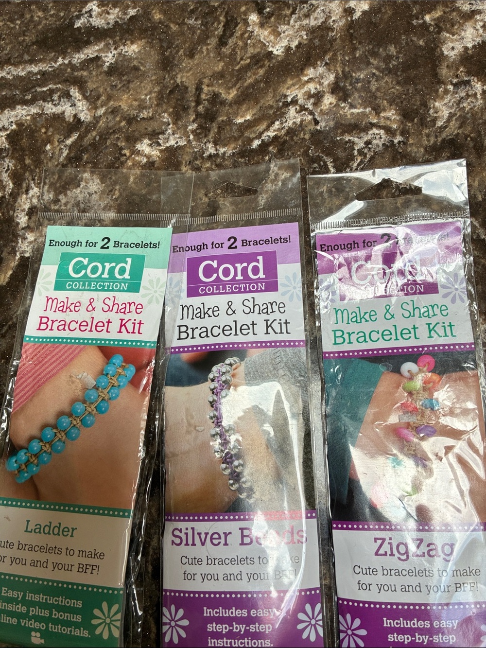 Cord Collection Make & Share 3 Bracelet Kit - Turquoise, Silver, Multi